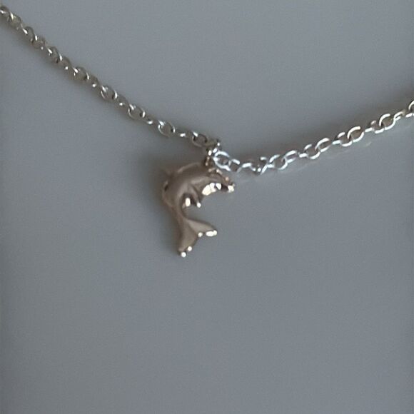 10k gold and sterling silver anklet - Picture 2 of 7
